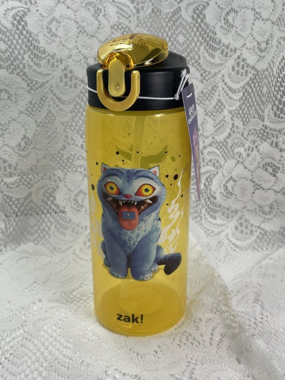 Zak Designs K-Pop Demon Hunters Derpy 25oz Plastic Bottle Dishwasher Safe Lock